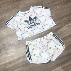 Adidas x Pharrell Matching Crop And Shorts